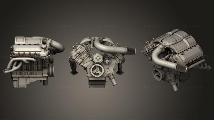 Vehicles (V8 Engine, CARS_0019) 3D models for cnc